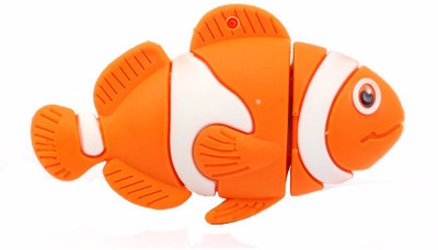 Microware Fish Shape 32 GB Pendrive 32 GB Pen Drive(Orange, Maroon)