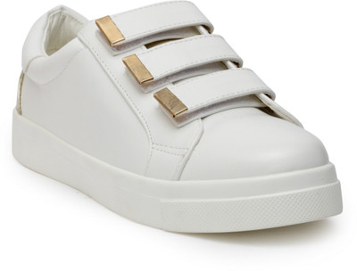 Flat n Heels Sneakers For Women(White