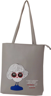ALIVE Girls Casual Grey Leatherette Shoulder Bag