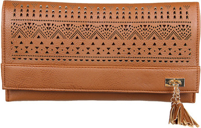 Adine Women Casual Brown Genuine Leather Clutch