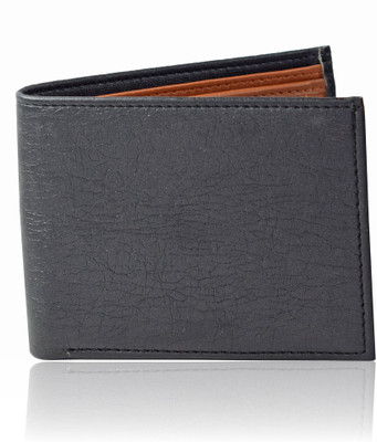 Accezory Men Black Artificial Leather Wallet(5 Card Slots), Black;tan