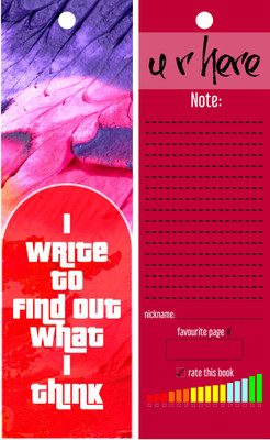 TheFlauntStore I write to find out what I think Paperback Bookmark(Quotes, Multicolor)
TheFlauntStore I write to find out what I think Paperback Bookmark(Quotes, Multicolor)