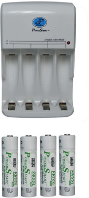 Power Smart PS-345 With 2300 mah x 4 AA Ready To Use Cells Camera Battery Charger(White)
Power Smart PS-345 With 2300 mah x 4 AA Ready To Use Cells Camera Battery Charger(White)