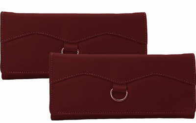Lady bar Casual Maroon, Orange, Maroon Clutch