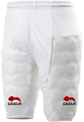 Ceela Sports Thigh Padded Shorts Cricket Thigh Guard(Red, White