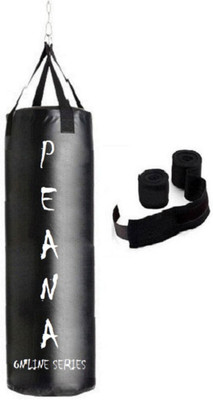 PEANA Online Series 5.0 Feet Long, Synthetic Leather Material, Black Color, Unfilled with Hanging Straps and 9 Feet Long Black Color Hand Wraps Pair Boxing Kit
PEANA Online Series 5.0 Feet Long, Synthetic Leather Material, Black Color, Unfilled with Hanging Straps and 9 Feet Long Black Color Hand Wraps Pair Boxing Kit