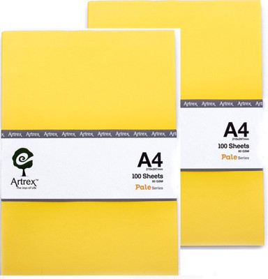 ARTREX PALE A4 (P2) UNRULED A4 Coloured Paper(Set of 2, Cream)