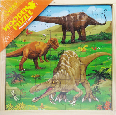 HEER Dinosaur World Wooden Puzzle Game For Kids (HCCD Enterprise)(49 Pieces)