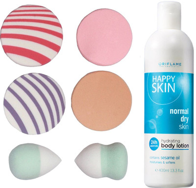 Oriflame Sweden Happy Skin Hydrating Body Lotion Normal Dry Skin 400ml (23730) With Puff Sponge(Set of 7)
Oriflame Sweden Happy Skin Hydrating Body Lotion Normal Dry Skin 400ml (23730) With Puff Sponge(Set of 7)