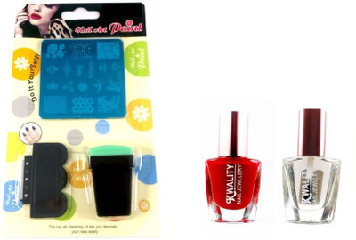 Iris 7 Premium Nail Art Stamp Kit with Red Nail Paint and Top Coat(Set of 3)
Iris 7 Premium Nail Art Stamp Kit with Red Nail Paint and Top Coat(Set of 3)