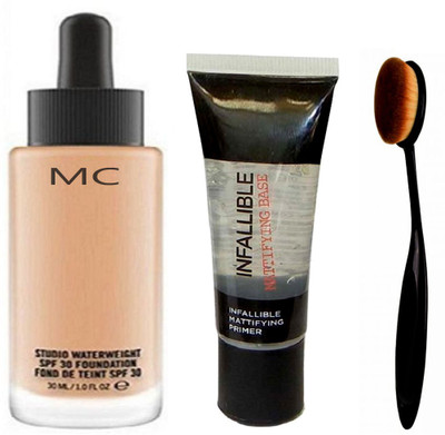 MC PROFESSIONAL MAKEUP COMBO 1 WATER WEIGHT FOUNDATION, 1 GEL PRIMER, 1 MAKEUP OVAL BRUSH(Set of 3)
MC PROFESSIONAL MAKEUP COMBO 1 WATER WEIGHT FOUNDATION, 1 GEL PRIMER, 1 MAKEUP OVAL BRUSH(Set of 3)