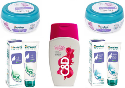Himalaya Soothing Body Butter, Anti Rash Cream, Clean And Dry, Nipple Care Butter(Set of 5)
Himalaya Soothing Body Butter, Anti Rash Cream, Clean And Dry, Nipple Care Butter(Set of 5)