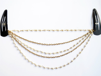 Pretty Ponytails Pearl Gold String Matha Patti Wedding Hair Accessory Hair Chain(Gold)
Pretty Ponytails Pearl Gold String Matha Patti Wedding Hair Accessory Hair Chain(Gold)