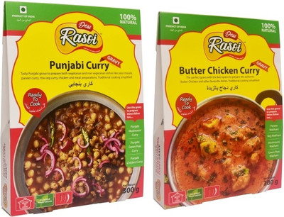 Desi Rasoi Combo- Punjabi Curry + Butter Chicken Curry (Pack of 2) 600 g