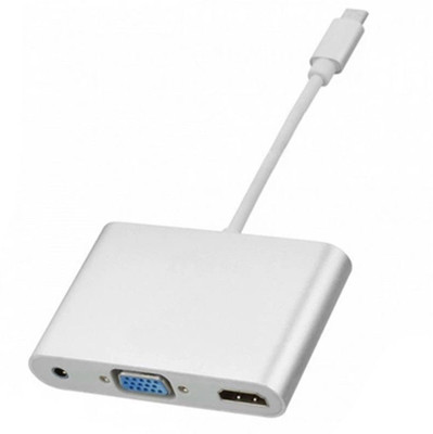 LipiWorld TV-out Cable 3 in 1 Hub USB 3.1 Type C Male to HDMI 4K With VGA And Audio Female Connector Adapter Converter Cable(Silver, For Laptop)
LipiWorld TV-out Cable 3 in 1 Hub USB 3.1 Type C Male to HDMI 4K With VGA And Audio Female Connector Adapter Converter Cable(Silver, For Laptop)