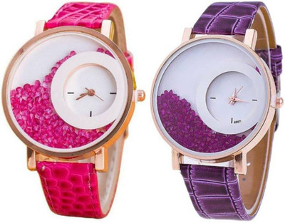 SWANOS 0038 Mxre Pink & Purple Cmobo Watch For Girls Watch - For Girls