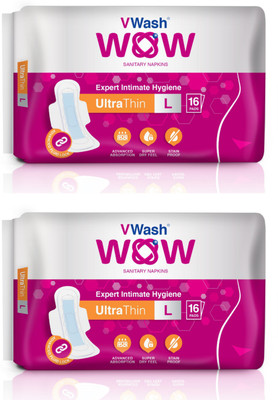 VWash WOW Sanitary Napkin Ultra Thin Large 16 Pads Intimate Wipes(16 Sheets, Pack of 2)
VWash WOW Sanitary Napkin Ultra Thin Large 16 Pads Intimate Wipes(16 Sheets, Pack of 2)