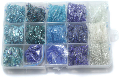 Jaunty Beadsnfashion Jewellery Making Seed Beads Ice Blue Collection DIY Kit (15 Colors)
Jaunty Beadsnfashion Jewellery Making Seed Beads Ice Blue Collection DIY Kit (15 Colors)