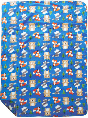 MeeMee Printed Blanket(Cotton, Dark Blue