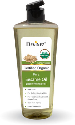Devinez Sesame Oil - 100% Pure & Organic, Natural, Undiluted, for Hair Growth, Premature Graying of hair, Head Lice, Dandruff care, Deep Conditioning(210 ml)
Devinez Sesame Oil - 100% Pure & Organic, Natural, Undiluted, for Hair Growth, Premature Graying of hair, Head Lice, Dandruff care, Deep Conditioning(210 ml)