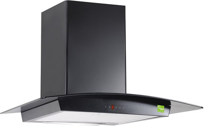J3 Technology Granada 60cm Black Wall Mounted Chimney(Black 1000 CMH)