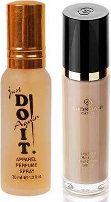 Oriflame Sweden Giordani Gold Long Wear Mineral Foundation SPF 15 30ml (Light Ivory - 31804) Wth Just Doit Perfume 30ml(Set of 2)
Oriflame Sweden Giordani Gold Long Wear Mineral Foundation SPF 15 30ml (Light Ivory - 31804) Wth Just Doit Perfume 30ml(Set of 2)
