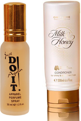 Oriflame Sweden Milk & Honey Gold Conditioner 200ml (31709) With Just Doit Perfume 30ml(Set of 2)
Oriflame Sweden Milk & Honey Gold Conditioner 200ml (31709) With Just Doit Perfume 30ml(Set of 2)