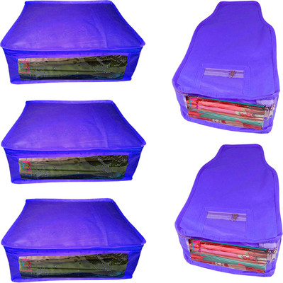 Atorakushon Saree & Blouse cover organiser Combo 3 Saree and 2 Blouse Lahenga cover wardrobe orgniser Wedding Gift Regular Clothes Bag Vanity pouch Set of 5 Blue At 3and2 Non woven Blue(Blue)
Atorakushon Saree & Blouse cover organiser Combo 3 Saree and 2 Blouse Lahenga cover wardrobe orgniser Wedding Gift Regular Clothes Bag Vanity pouch Set of 5 Blue At 3and2 Non woven Blue(Blue)
