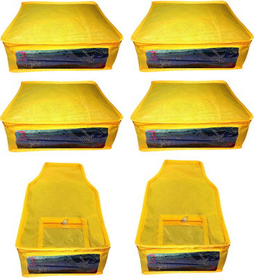 Atorakushon Saree & Blouse cover organiser Combo 4 Saree and 2 Blouse Lahenga cover wardrobe orgniser Wedding Gift Regular Clothes Bag Vanity pouch Set of 6 yellow At4and2 Non woven yellow(Yellow)
Atorakushon Saree & Blouse cover organiser Combo 4 Saree and 2 Blouse Lahenga cover wardrobe orgniser Wedding Gift Regular Clothes Bag Vanity pouch Set of 6 yellow At4and2 Non woven yellow(Yellow)