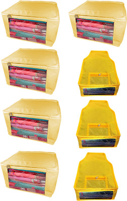 Atorakushon Saree & Blouse cover organiser Combo 5 Saree and 3 Blouse Lahenga cover wardrobe orgniser Wedding Gift Regular Clothes Bag Vanity pouch Set of 8 Cream At 5and3 Big Non woven Cream(Cream)
Atorakushon Saree & Blouse cover organiser Combo 5 Saree and 3 Blouse Lahenga cover wardrobe orgniser Wedding Gift Regular Clothes Bag Vanity pouch Set of 8 Cream At 5and3 Big Non woven Cream(Cream)