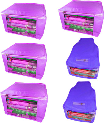 Atorakushon Saree & Blouse cover organiser Combo 4 Saree and 2 Blouse Lahenga cover wardrobe orgniser Wedding Gift Regular Clothes Bag Vanity pouch Set of 6 Purple At 4and2 Big Non woven purple(Purple)
Atorakushon Saree & Blouse cover organiser Combo 4 Saree and 2 Blouse Lahenga cover wardrobe orgniser Wedding Gift Regular Clothes Bag Vanity pouch Set of 6 Purple At 4and2 Big Non woven purple(Purple)