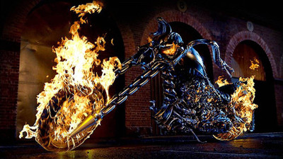 Akhuratha -rider-ghost-chopper Wall Poster Paper Print(12 inch X 18 inch, Rolled)