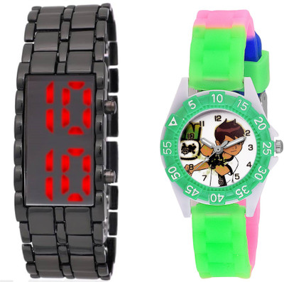 SOOMS LEDSKMEI HEAVY BRACELET WITH RED LIGHT FOR TEENAGERS WITH DESINGER AND FANCY BEN 10 CARTOON PRINTED ON TINNY DIAL KIDS & CHILDREN Watch - For Boys
SOOMS LEDSKMEI HEAVY BRACELET WITH RED LIGHT FOR TEENAGERS WITH DESINGER AND FANCY BEN 10 CARTOON PRINTED ON TINNY DIAL KIDS & CHILDREN Watch - For Boys