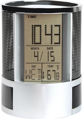 Singtronics 3 Compartments Plastic Digital LED Desk Alarm Clocks Calender Timer Temperature Pen Pencil Holder(Grey)
Singtronics 3 Compartments Plastic Digital LED Desk Alarm Clocks Calender Timer Temperature Pen Pencil Holder(Grey)