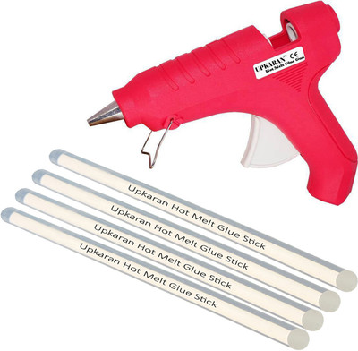 Upkaran Hot Melt Glue Gun kit 40 Watt With 4 Glue Sticks For Quick Repairs, Paper & Cloth High-Tech Professional Electronic Standard Temperature Corded Glue Gun(11 mm)
Upkaran Hot Melt Glue Gun kit 40 Watt With 4 Glue Sticks For Quick Repairs, Paper & Cloth High-Tech Professional Electronic Standard Temperature Corded Glue Gun(11 mm)