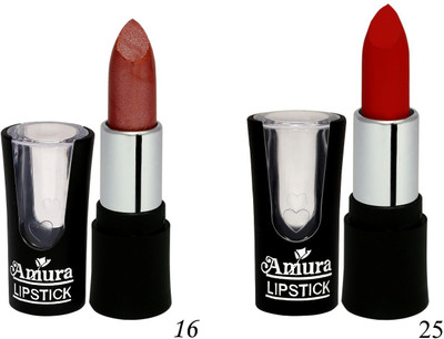 Amura A-100 Smart Look LipStick Set of 2(16, 25, 4.5 g)