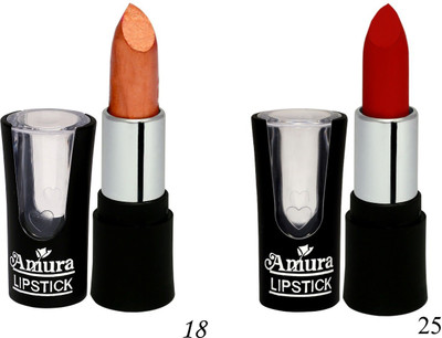 Amura A-100 Smart Look LipStick Set of 2(18, 25, 4.5 g)