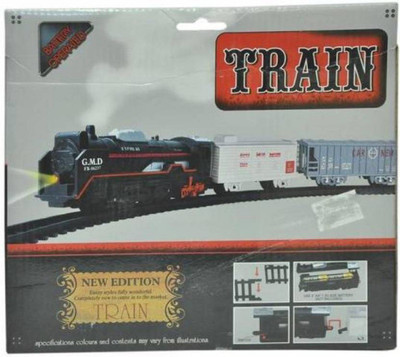 K Dudes Train Set With Round Track Battery Operated with Head Light DUDE-11(Black)