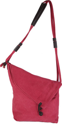 Urbantra Women Casual Pink Canvas Sling Bag