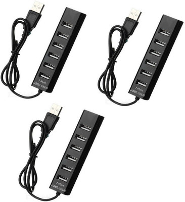 durReey Set Of 3 Multi Connectivity 2.0 High Speed Ultra Slim Design 480 Mbps 7PORT USB Hub(Black)
durReey Set Of 3 Multi Connectivity 2.0 High Speed Ultra Slim Design 480 Mbps 7PORT USB Hub(Black)