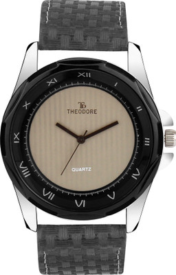 THEODORE TDM16015 Grey Premium Leather Strap Wrist Watch - For Men