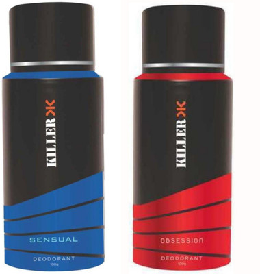 Killer Sensual And Obsession Deodorant Spray - For Men(200 ml, Pack of 2)
Killer Sensual And Obsession Deodorant Spray - For Men(200 ml, Pack of 2)