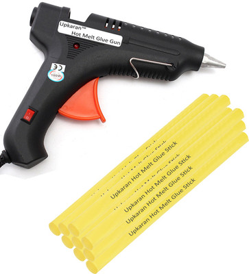 Upkaran Black 100 Watt With 9 Yellow Hot Melt Glue Sticks(8 inch/20cm) Standard Temperature Corded Glue Gun(11 mm)
Upkaran Black 100 Watt With 9 Yellow Hot Melt Glue Sticks(8 inch/20cm) Standard Temperature Corded Glue Gun(11 mm)