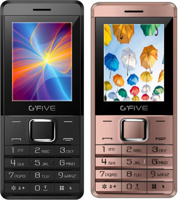 Gfive Z8 Combo of Two Mobile(Black, Rose Gold)