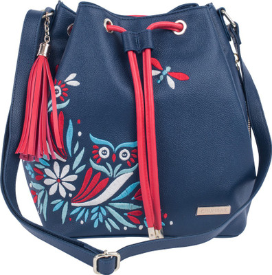 Chumbak Women Casual Blue PU Sling Bag