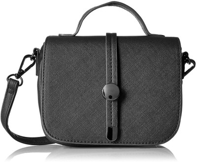 Gio Collection Women Casual Black Genuine Leather Sling Bag