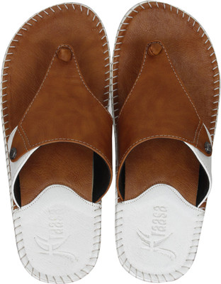 Kraasa Flip Flops, Tan::white