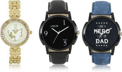 LOREM W06-6-7-203 New Stylish Best Designer Combo Hand Watch - For Men & Women