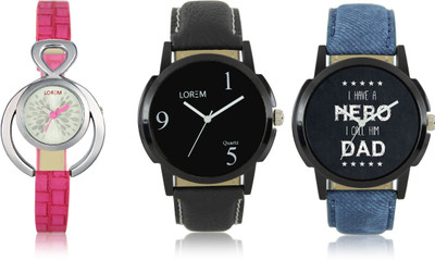 LOREM W06-6-7-205 New Stylish Best Designer Combo Hand Watch - For Men & Women