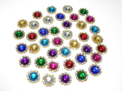 GOELX Patches Colorful Round Shape Handmade Appliques Rhinestone Embellishments For Decoration,Crafts Ideas, Jewelery Making, Easy to Use Pack of 50 - Multi
GOELX Patches Colorful Round Shape Handmade Appliques Rhinestone Embellishments For Decoration,Crafts Ideas, Jewelery Making, Easy to Use Pack of 50 - Multi